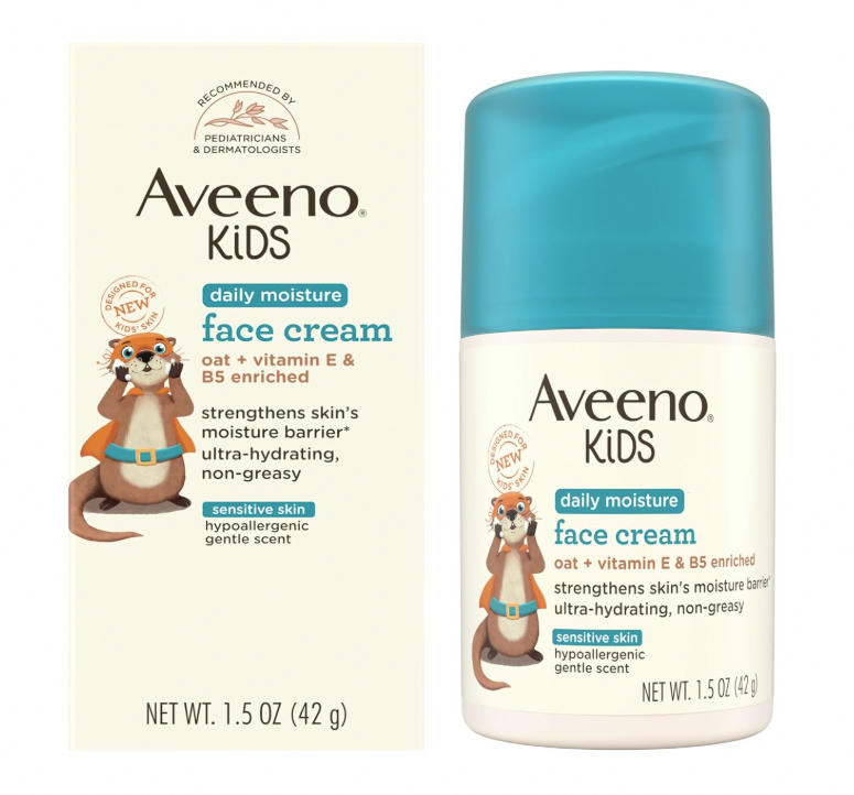 Aveeno Kids Daily Moisture Face Cream Oat Vitamin E B5 Sensitive Skin Non Greasy Original USA 1.5oz