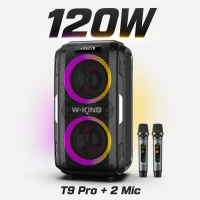 W-KING T9pro 120W Wireless Bluetooth Speakers Karaoke Mode With 2 Mics Deep Bass Soul Leader
