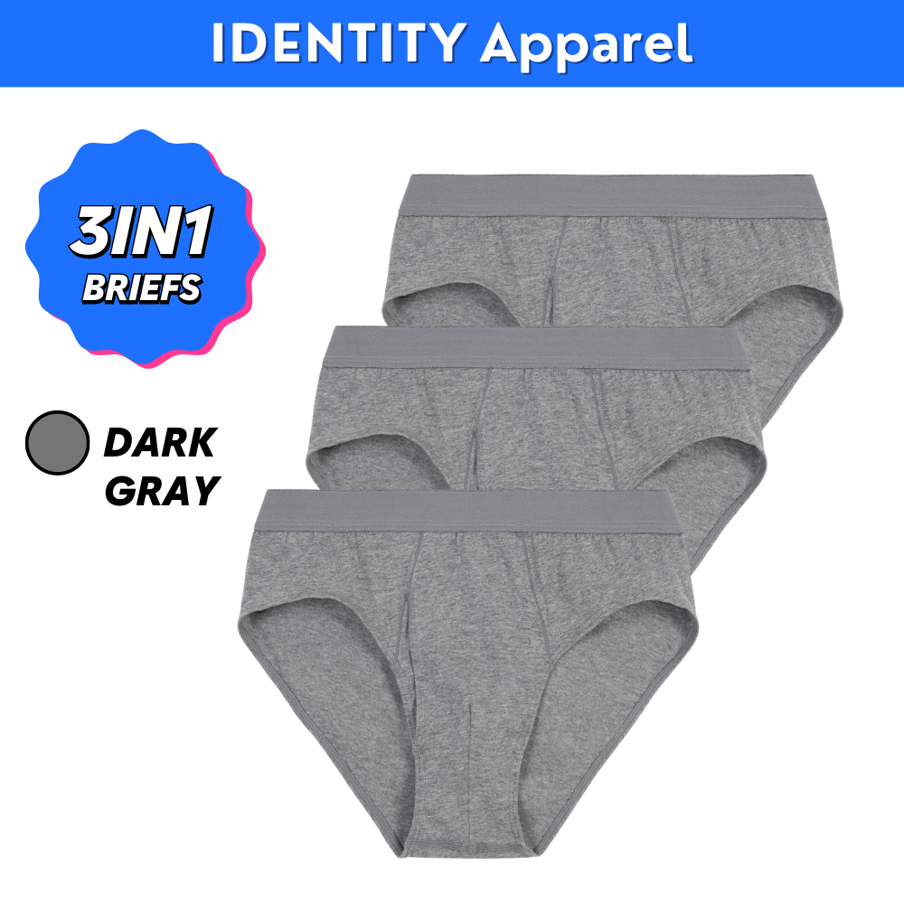 IDENTITY Apparel Mens Basic Briefs Premium Cotton Underwear