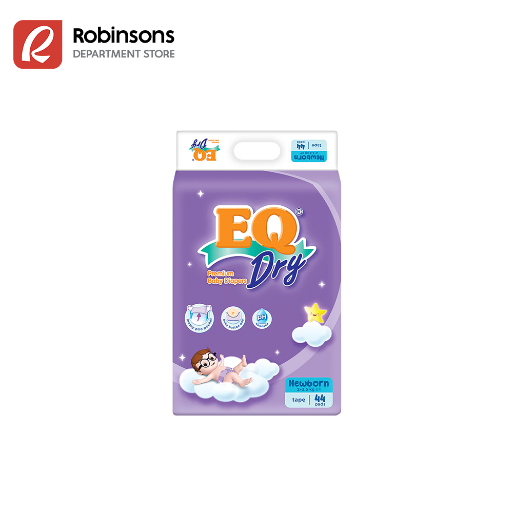 EQ Baby Diaper Dry Econo Newborn 44pads - 2-3.5kg