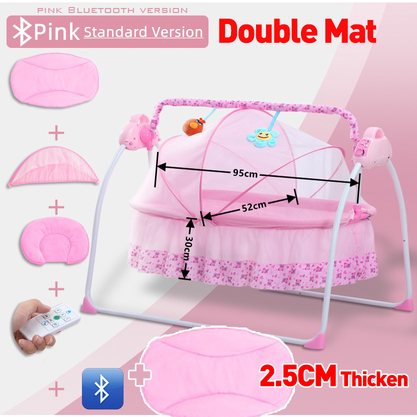 Baby Electric Cradle Bed Electric Rocking Bed Swing Baby Cradles Foldable Baby Shaker Baby Cradle Newborn Portable Crib