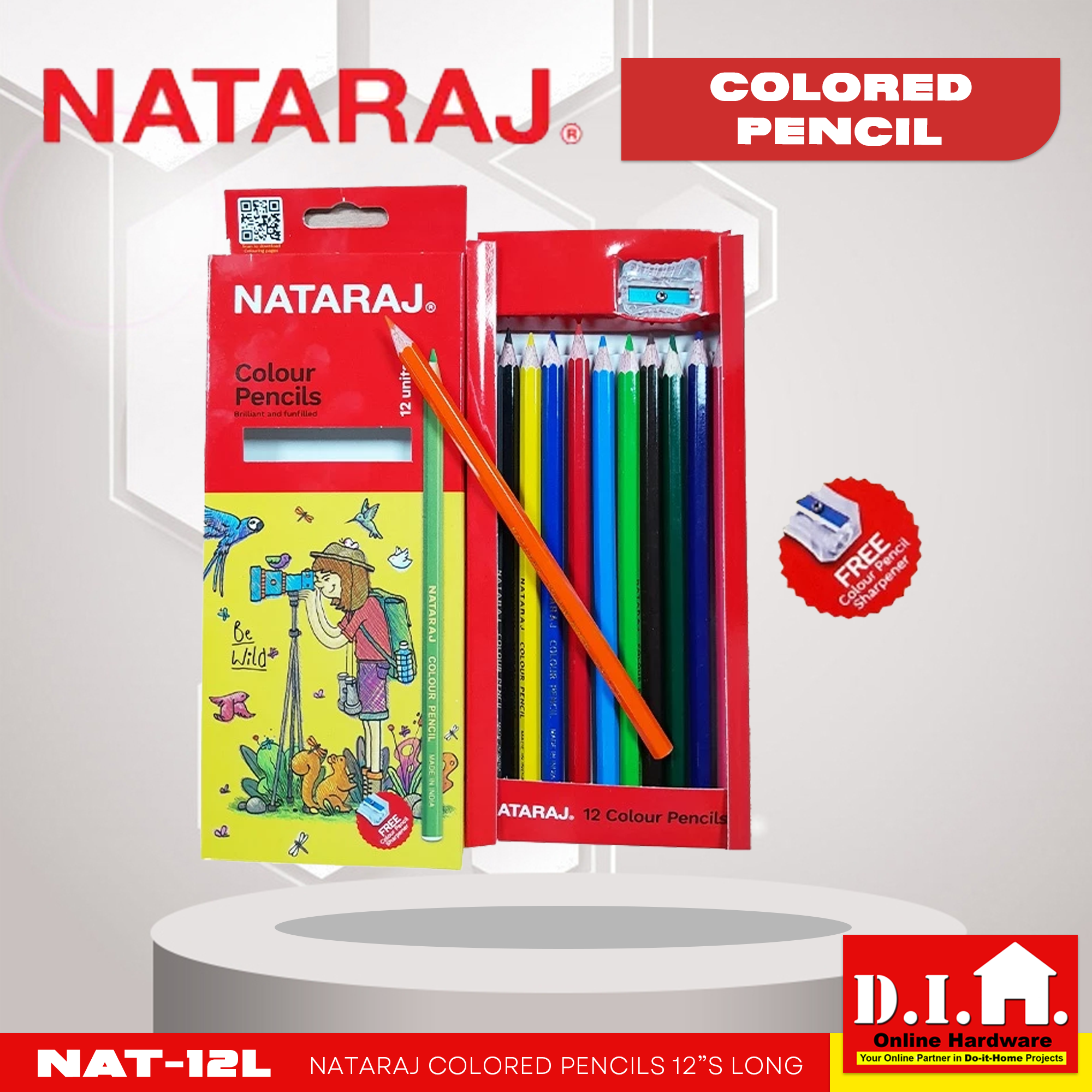 Do It Home NATARAJ NAT-12L Nataraj Colored Pencils Long