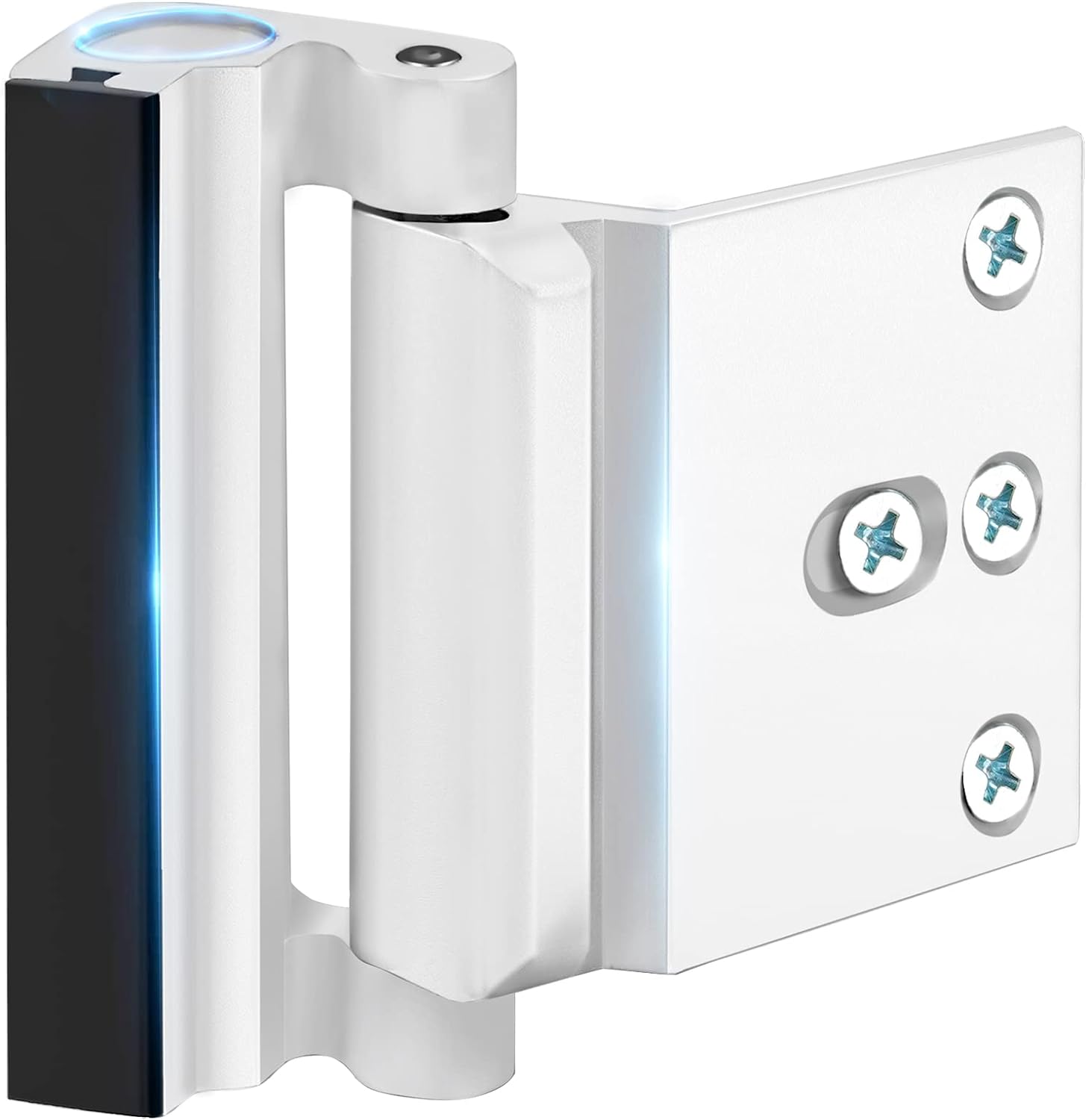 Child Safety Door Lock Black]Home Security Door Lock With 8 Screws, Childproof Door Reinforcement Lock 3 Inch Stop Withstand 800 Lbs Inward Swinging Door Upgrade Night Lock Defen Inward Swinging Door Lock 9 thumbnail image