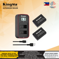 KINGMA 2PCS LP-E17 BATTERY 1040MAH AND LCD DUAL CHARGER KIT (Camera Model CANON EOS RP 77D M6 M6 Mark II M5 M3 Rebel T8i T7i T6i T6s SL3 SL2 Camera Kit ) - Cerebral Optic Merchandising
