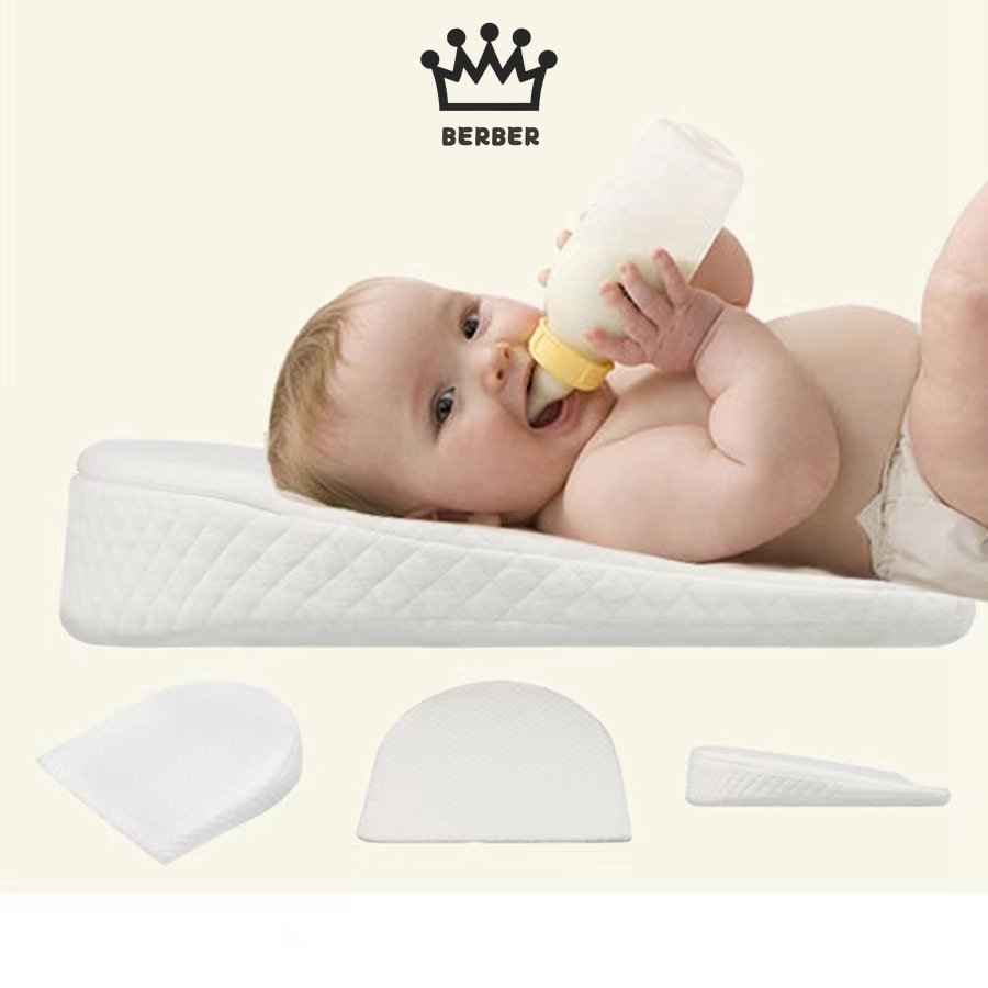 Berber Anti-Spitting Milk Baby Pillow Triangle Slope Baby Pillow Memory Foam Baby Feeding Cushion Pillow baby pillow newborn