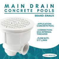 Emaux EM2839 Main drain for Concrete pools G2 threaded