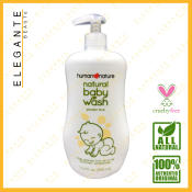 ELEGANTE BEAUTE Natural Baby Wash, POWDER Scent, 490ml