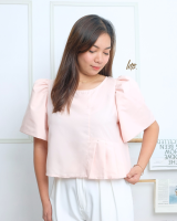 HTP Pleated Modern Filipiniana Top