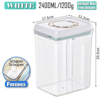 Airtight Milk Powder Container with Scooper Scraper and Cleaning Brush Pop lock One press open release your hand NO BPA