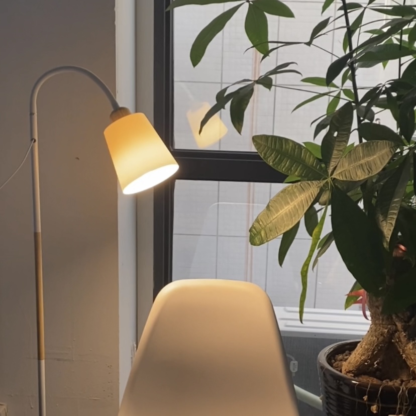 【Free Bulb】LED Double Head Control Standing Lamp Reading Living Room Bedside Trichromatic Dimming Floor Lamp（Dual Button Separate Control）