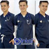 INTAL SCRUBSUIT 032 Elite MAPAGMAHAL V-Neck Zippered Chest Cargo 6Pocket Unisex High Quality Scrubs