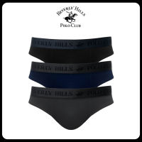 Beverly Hills Polo Club Modal Cotton Mens Underwear Briefs for Men 3 Pack (BLK/BLU/GRE)