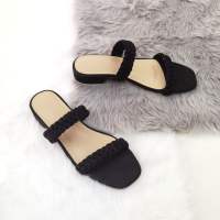 JOPHIEL Nadine 2 Strap Woven Braided 1 inch Block Heels Sandals for Women HIGH QUALITY LOCALLY MADE