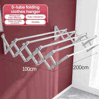 Drying Rack Wall Sampayan Heavy Duty Clothes Hanger Rack Foldable Stainless 3/4/5 Bar
