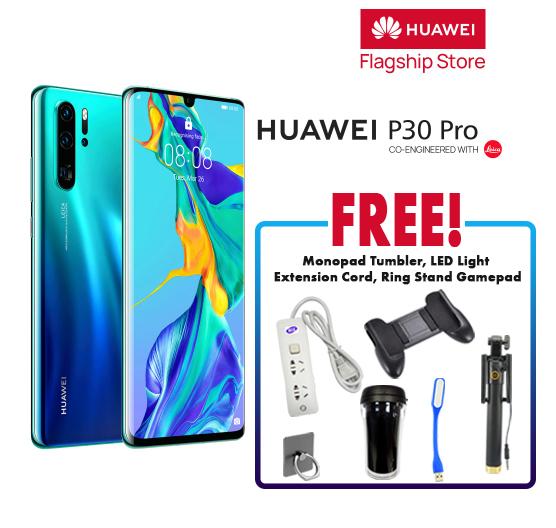 Huawei P30 Pro Revolutionary Leica Quad Camera System 6.47-inch OLED Curved Display 8GB RAM 256GB ROM Ultra Large Battery 4200mAh 40W SuperCharge Smart Phone