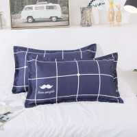 2pcs - Satin Silk and Cotton Printed Pillow Cases Hypoallergenic Smooth Plain 18X28 Cover with envelope closure