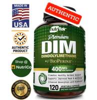 NutriFlair DIM Supplement 400mg with Bioperine 120 Capsules | Estrogen Hormone Balance