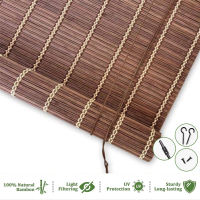 Bamboo Blinds Outdoor Roll Up Bamboo Blinds For Window Household Sun Shading Roller For Balcony Bamboo Shades for Windows Light Filtering Sun Shade Curtain for Indoor Outdoor Home