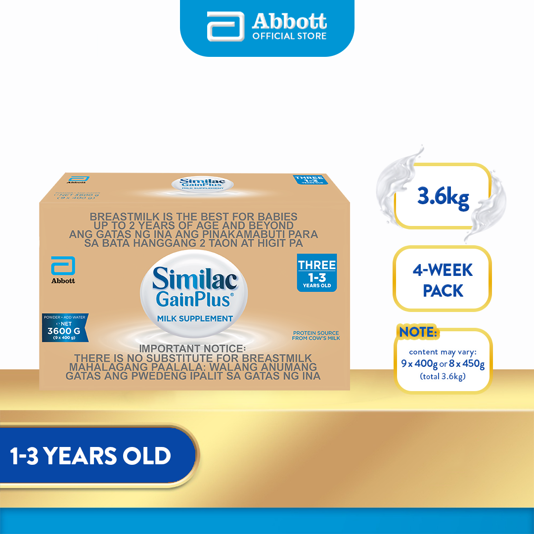 Similac GainPlus 3.6kg for Children 1-3 Years Old Milk Supplement Powder