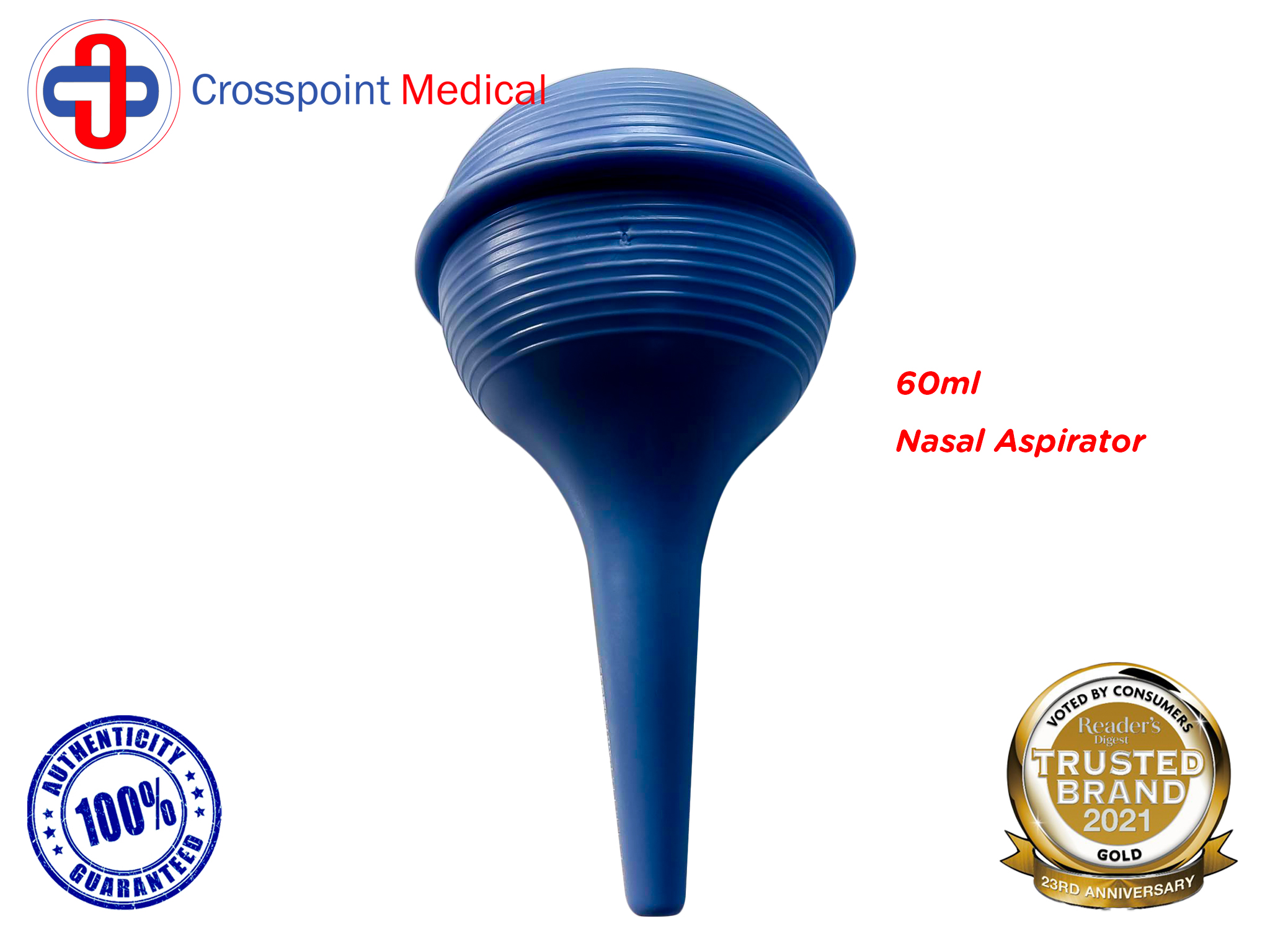 Crosspoint Baby Nasal Aspirator Nose Suction Pump Ear Syringe WITH PLASTIC
