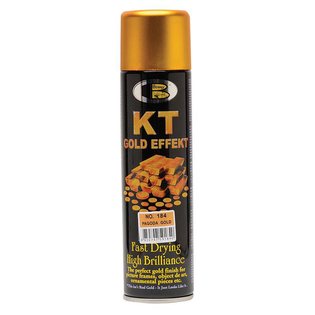 Bosny KT Gold Effect Spray Paint Gold Spray Paint Metallic Gold Colors Chrome Mirror Chrome Finish