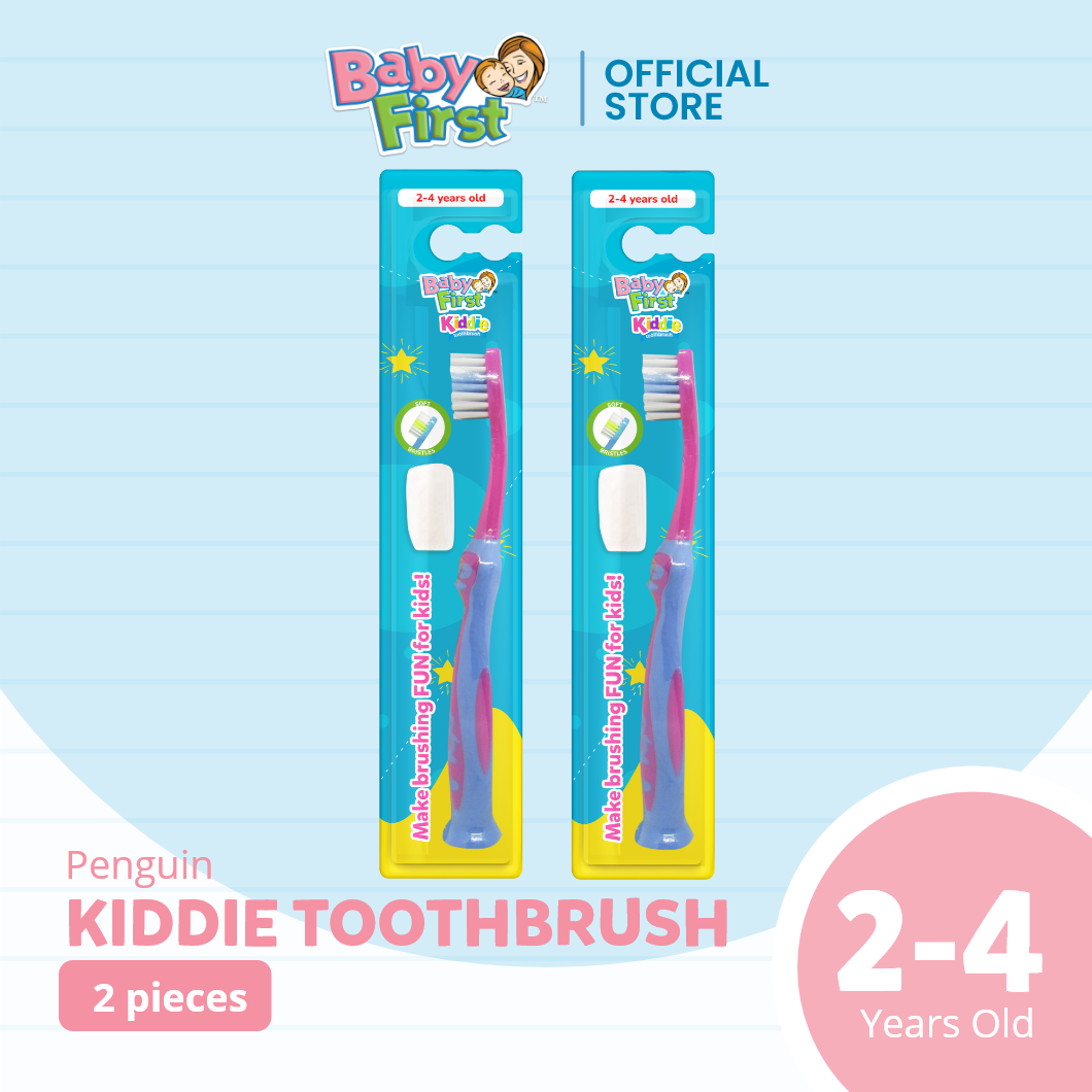Baby First Kiddie Toothbrush 2-4 Years Old - Penguin 2 Packs
