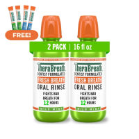 TheraBreath Mouthwash Mild Mint 473ml x2