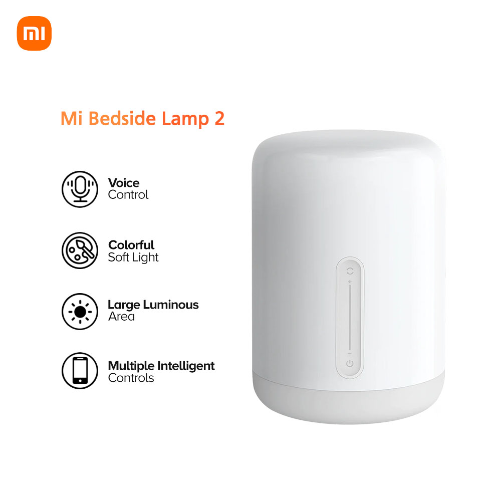 Xiaomi Mi Home Mi Bedside Lamp 2 Works with Google Assistant/Alexa/Apple HomeKit Touch Operated Night Light