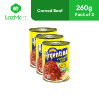 Argentina Corned Beef - 100% Pure Beef High Protein Halal Certified 260g - Pack of 3