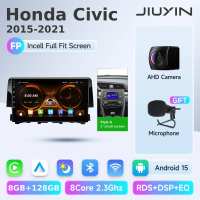 JIUYIN For Honda Civic 10th 10gen 2015 - 2021 Andriod Car stereo radio Multimedia Player Wireless Carplay Android auto WiFi DSP