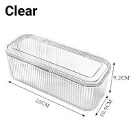 HOMSA Clear Container Storage Box Rectangular with Cover Organizer Crafts Box Acrylic Stackable Cosmetics Household