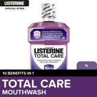Listerine Total Care Mouthwash 1L - For Complete Oral Care Fresh Breath Teeth Whitening Fluoride for Strong Teeth Tartar Control Gum Care Kill 99.9% of germs that cause bad breath Plaque and gum problems Toothbrush Routine Use with toothpaste