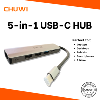 CHUWI 5-in-1 USB-C Hub with HDMI USB Ports Fast Data Transfer PD Charging for Laptops Desktops Tablets Smartphones