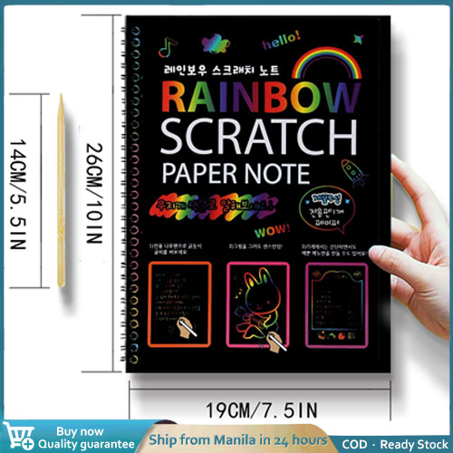 DIY Painting for Kids Art Scratch Paper Art Set Rainbow Magic Scratch Paper Crafts Notes Sheets Birthday Childrens Day Gift