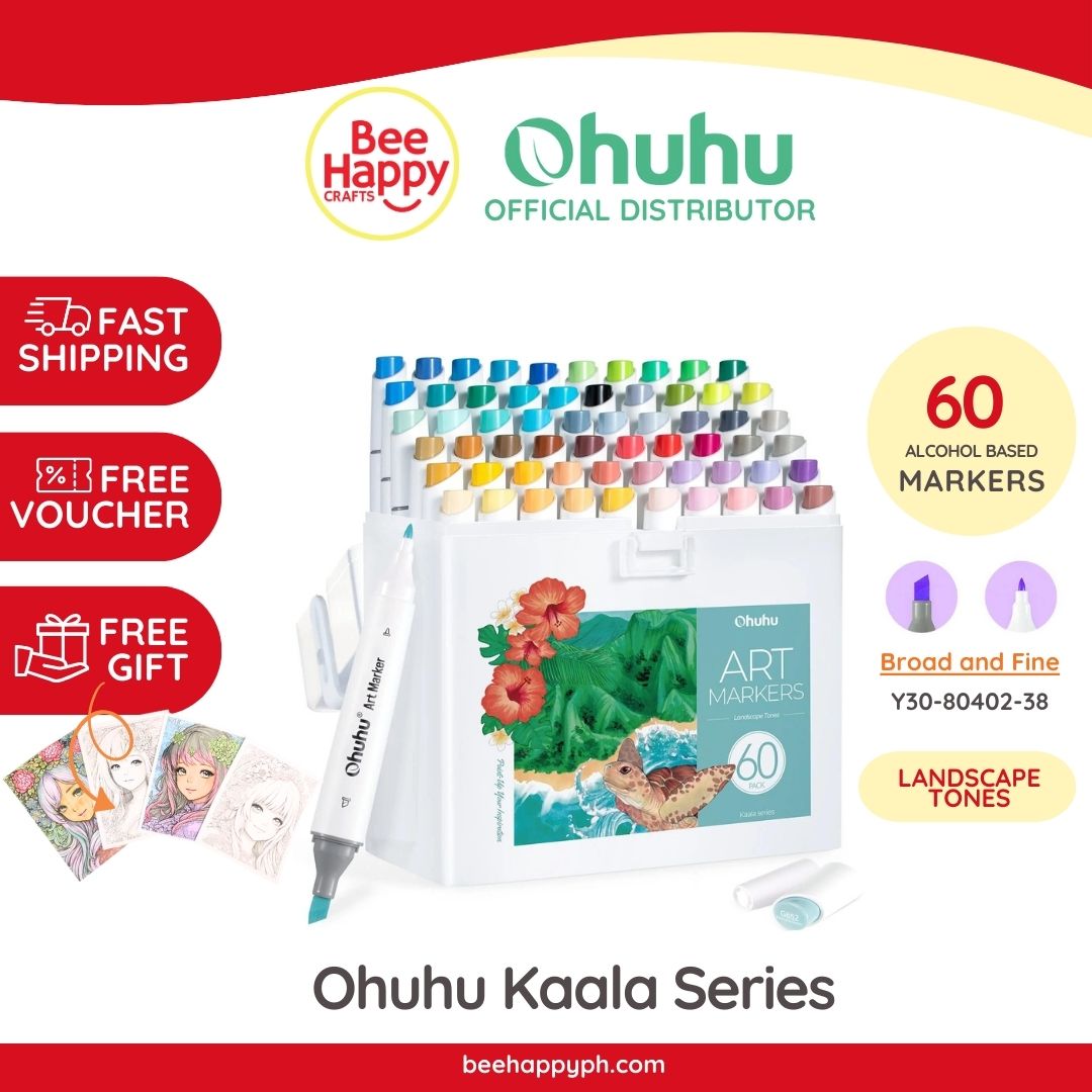 Ohuhu Kaala Slim Broad and Fine Dual Tips Alcohol Art Markers