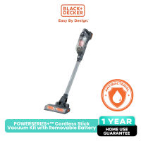 BLACK+DECKER™ POWERSERIES+™ Cordless Stick Vacuum Kit with Removable Battery 20V Max Gray (BHFEA18D1-B1) [1 Year Warranty]