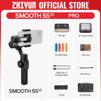 ZHIYUN Smooth 5S AI Gimbal Stabilizer for Phone 3-Axis Phone Gimbal with AI Tracker Face Tracking Selfie Stick Anti-Shake Intelligent Face to Follow
