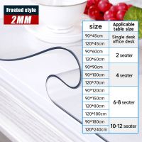 8MM! Extra Thick Non-toxic Plastic Table Cover PVC Table Cover Transparent PVC Table Mat Heat Oil-resistant Waterproof Tablecloth 4-12 Seater