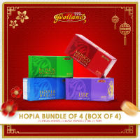 Polland Hopia Bundle of 4 Special Mongo Black Mongo Ube Pork 1 Box Each Flavor  Festive Sweets Gifts Savoury Snacks