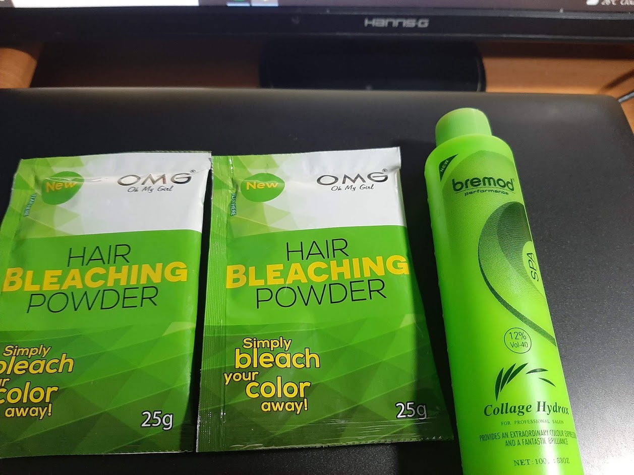 2 OMG Bleaching powder 25gea. and 100ml oxidizer SET