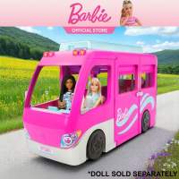 Barbie Dream Camper Vehicle Playset 2.5 Feet Tall with Rolling Wheels 7 Play Areas Pool Slide and Over 60 Camp Accessories Barbie Car Toys for Girls Gift for Kids Ages 3 and Up