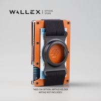 Wallex S Leather Slim RFID Cardholder Wallet with RFID Blocking and Elastic Cash Strap