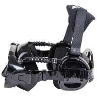 IST ME-55 Proear Mask Black for Diving & Snorkeling - Adjustable Strap Clear Lens Comfort Fit Water Sports Equipment