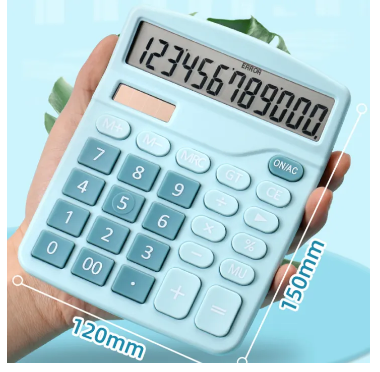 Big Calculator For Business Sari Sari Store Solar And Battery Heavy Duty Big Display 12-Digit Large Lcd