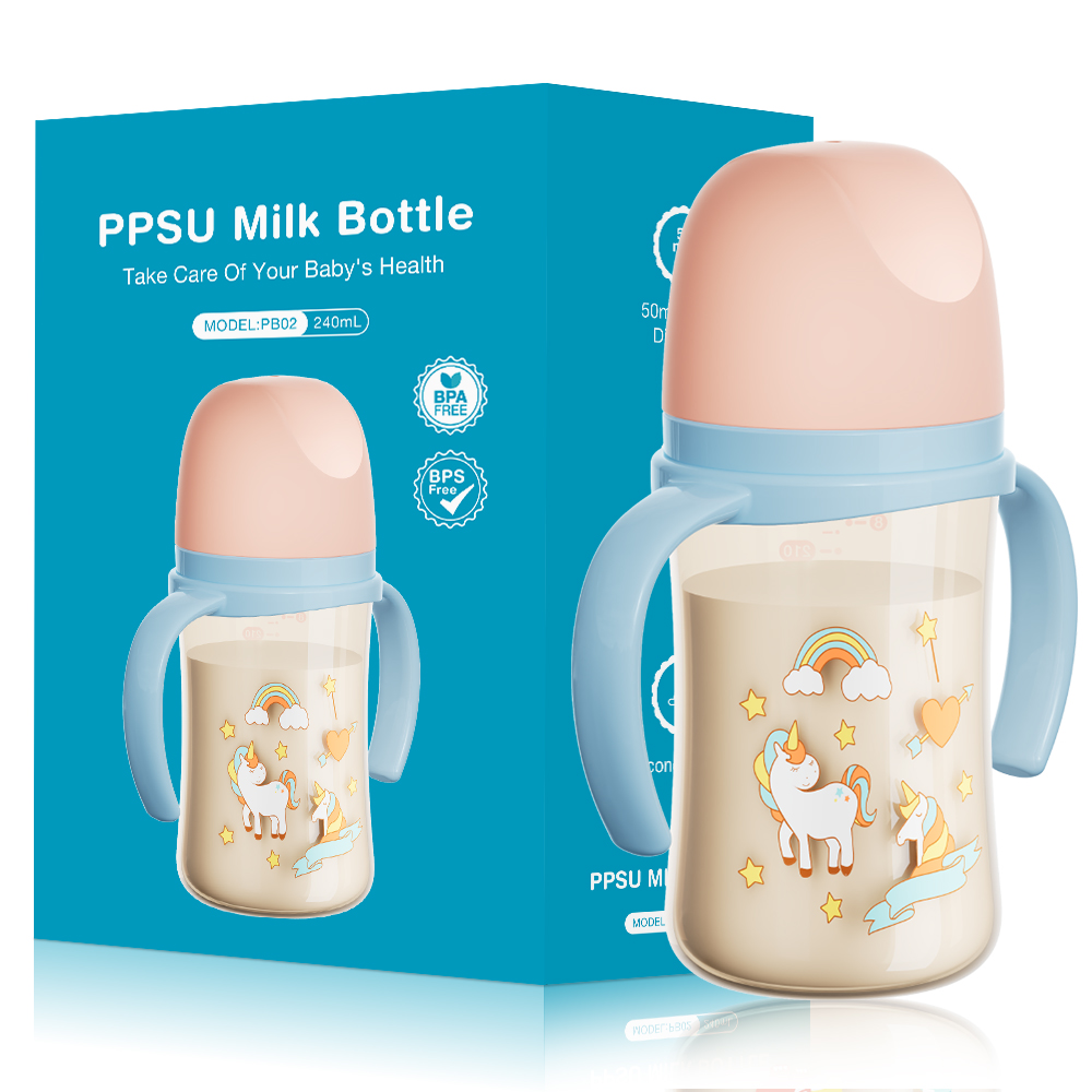 Dr.isla Feeding Bottle Neck Wide PPSU Baby Anti-colic Sippy Cup 160-240ML PB01/PB02