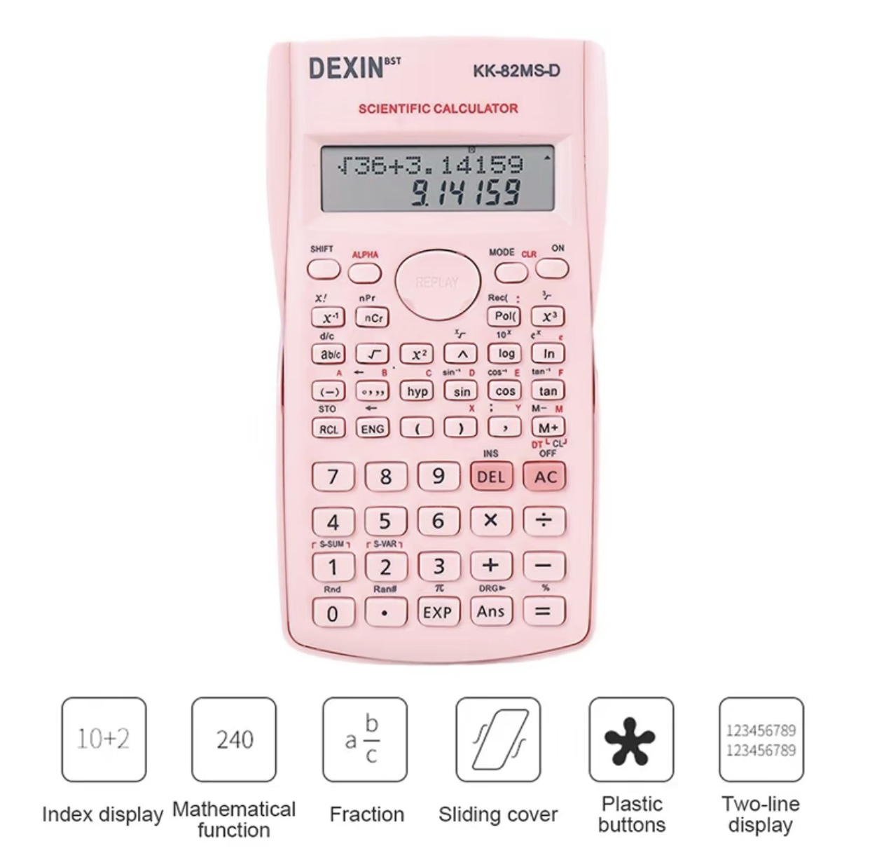 DEXIN MultiFunction Student Portable Calculator Test Special Scientific Calculator Function Calculator Office Supplies