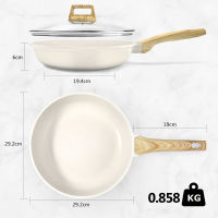 GIPP Non-Stick Granite Pan Frying Pan Cooking Pan Kawali Makapal 20/24/28cmWith LidCompatible Easy to Clean With Induction Cooker And All Stove