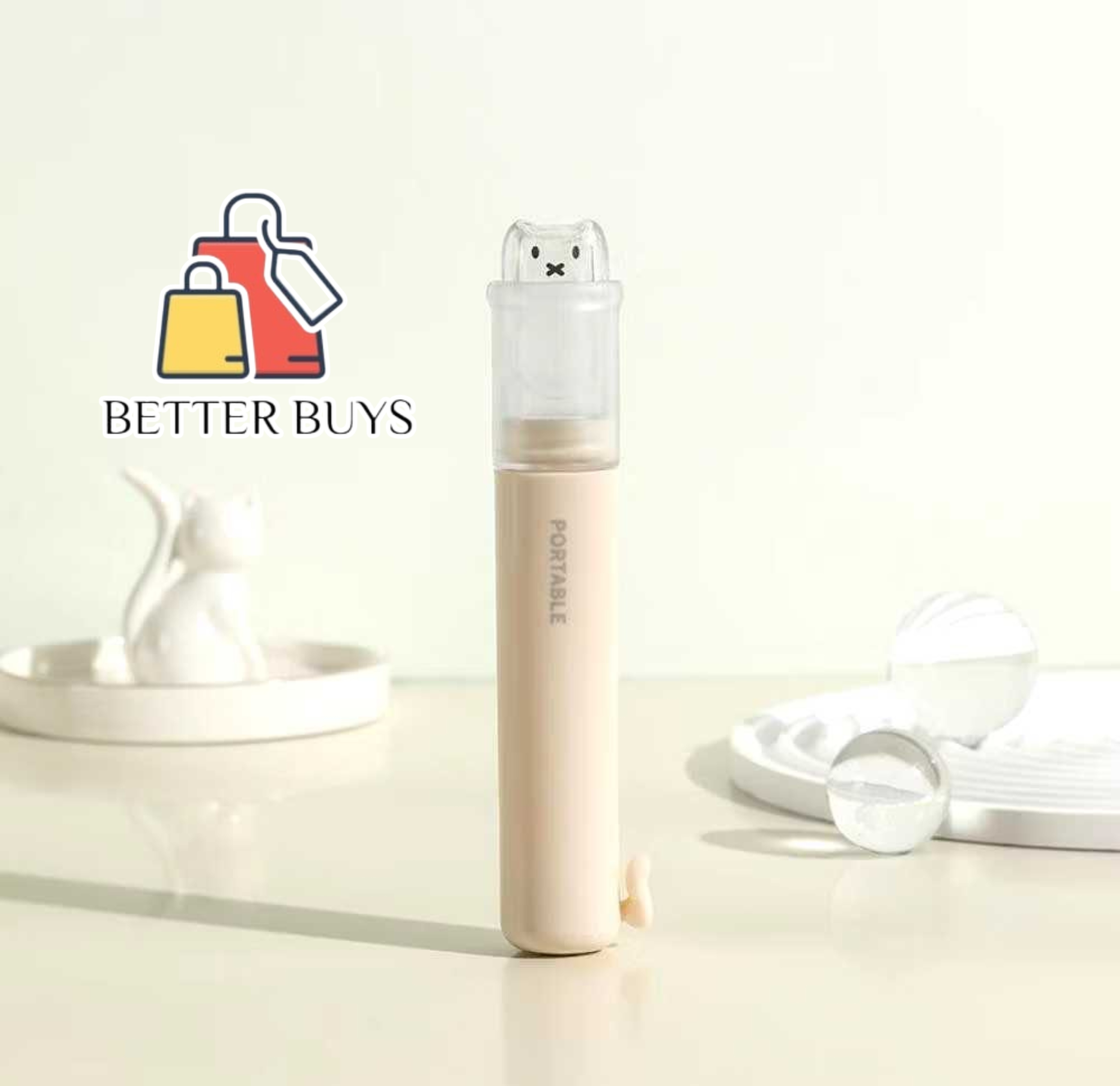 Better Buys 1pc 2-in-1 Portable Toothbrush Set with Toothpaste Case Travel Mini Soft Bristle Toothbrush for Kids