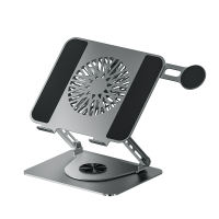 Jiditech 360° Rotating Laptop Stand with Dual Cooling Fans Adjustable Aluminum Alloy Stand for 10-17.3 inch Laptops