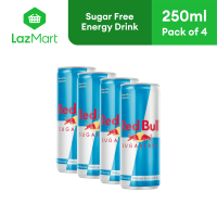 Red Bull Energy Drink Sugar Free 250ml (Can) - Pack of 4